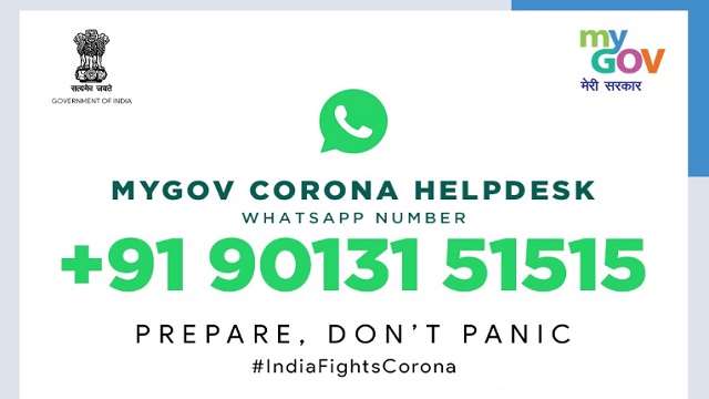 Indian Government Launched Coronavirus Whatsapp Helpline Number ...