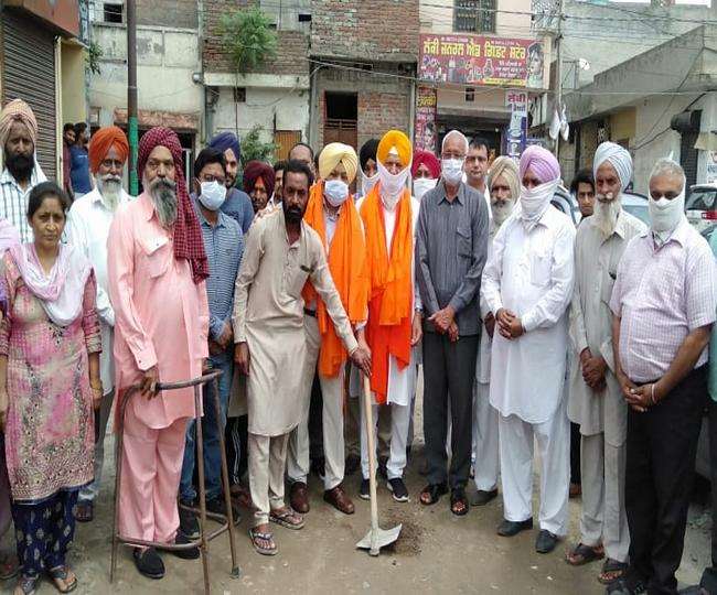 लुधियाना में गुरु अमरदास व मक्कड़ कॉलोनी की गलियों का निर्माण शुरू