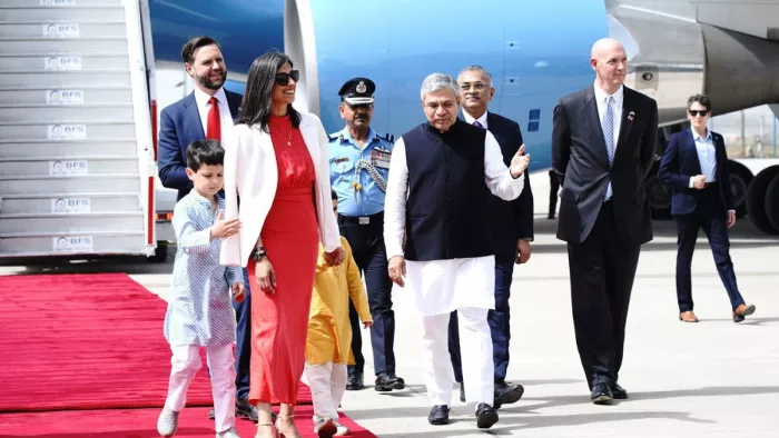 अमेरिकी उपराष्ट्रपति जेडी वेंस पहुंचे भारत (फोटो-विदेश मंत्रालय के प्रवक्ता के एक्स हैंडल से)