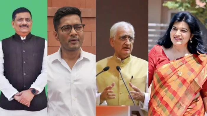 संजय झा, अभिषेक बनर्जी, सलमान खुर्शीद और अपराजिता सारंगी (फाइल फोटो)