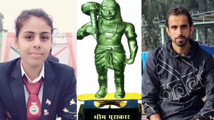 धावक मनजीत चहल, धरौदी गांव की हैंडबाल खिलाड़ी रिंपी।