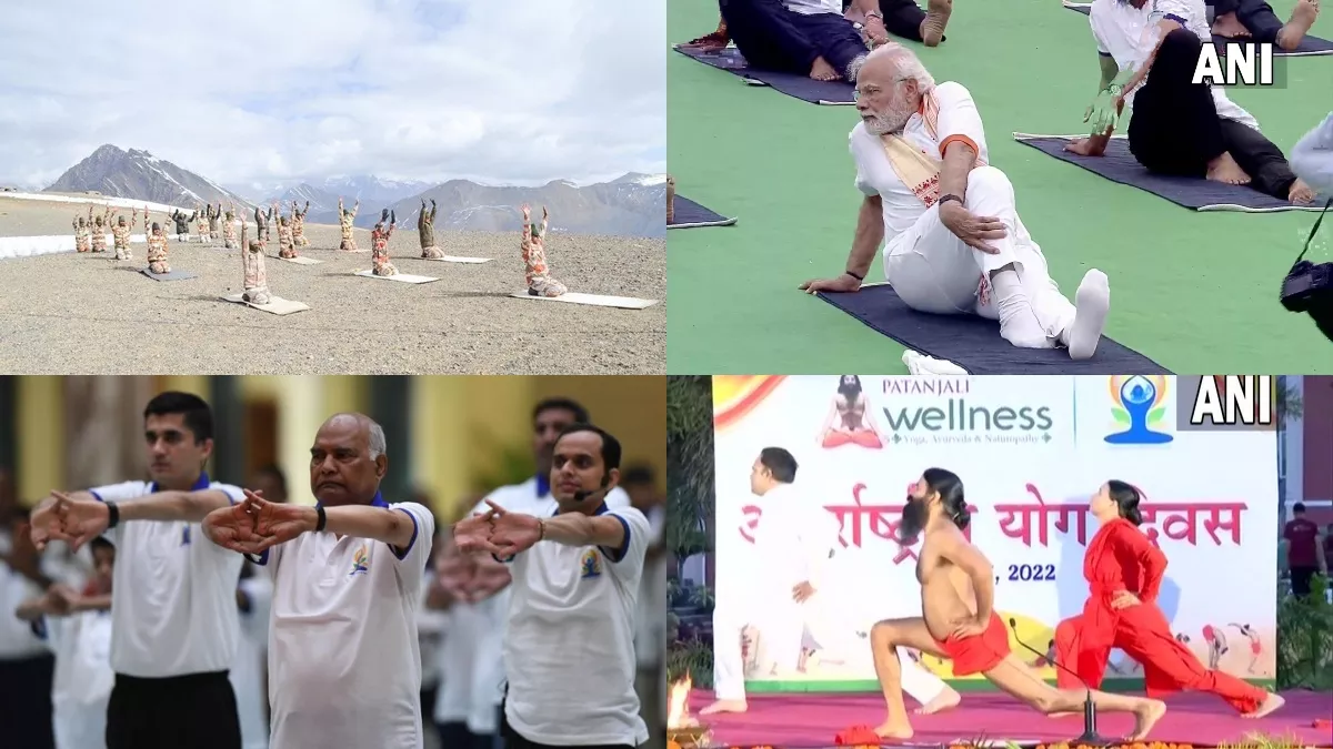 International Yoga day 2022 LIVE: हिमवीरों ने 17,000 फीट पर किया योग, पीएम मोदी ने दिया दुनिया को संदेश - 'योग है जीवन जीने का रास्ता '