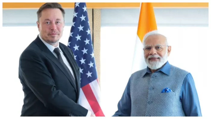 प्रधानमंत्री नरेंद्र मोदी से मिले एलन मस्क (फोटो- जागरण)