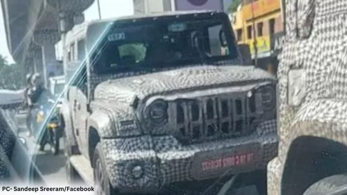 Mahindra Thar 5-door को टेस्टिंग के दौरान फिर स्पॉट किया गया है।