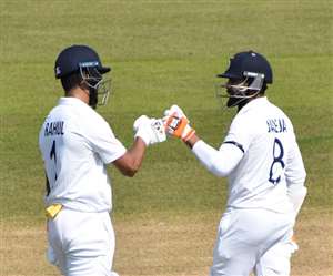 KL Rahul और Ravindra Jadeja ने शानदार बल्लेबाजी की (फोटो BCCI ट्विटर)