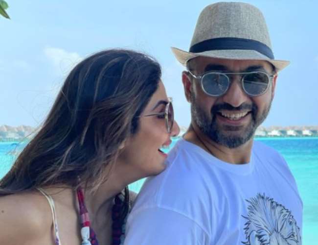 Raj Kundra with Shilpa Shetty in happier times. Photo- Instagram