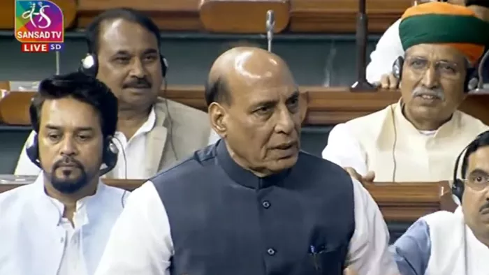 Parliament monsoon Session राजनाथ सिंह का विपक्ष पर हमला।