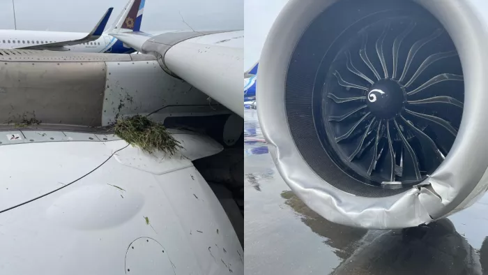 Air India का एक A320 विमान लैंडिंग के दौरान रनवे से फिसल गया।