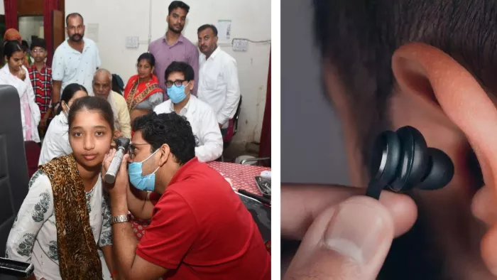 ईएनटी ओपीडी में मरीज को देखते डाक्टर। जागरण