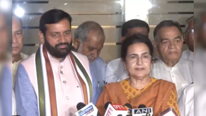 राज्यसभा चुनाव के लिए बीजेपी कैंडिडेट किरण चौधरी ने किया नामांकन