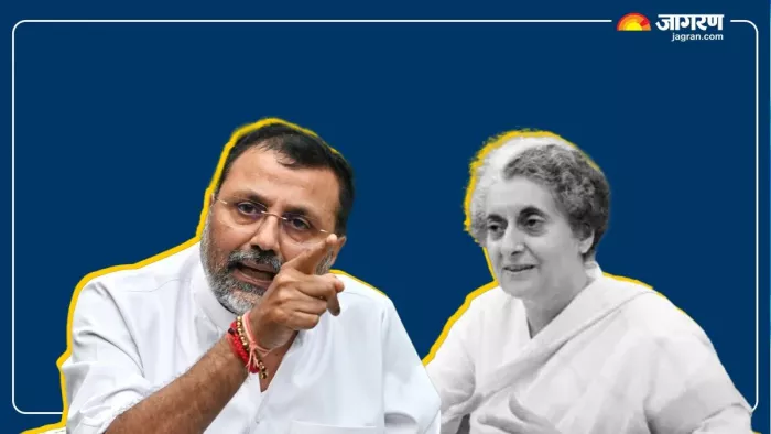 अचानक इंदिरा गांधी को लेकर निशिकांत दुबे ने क्यों काट दिया हल्ला? (फोटो- जागरण ग्राफिक्स)
