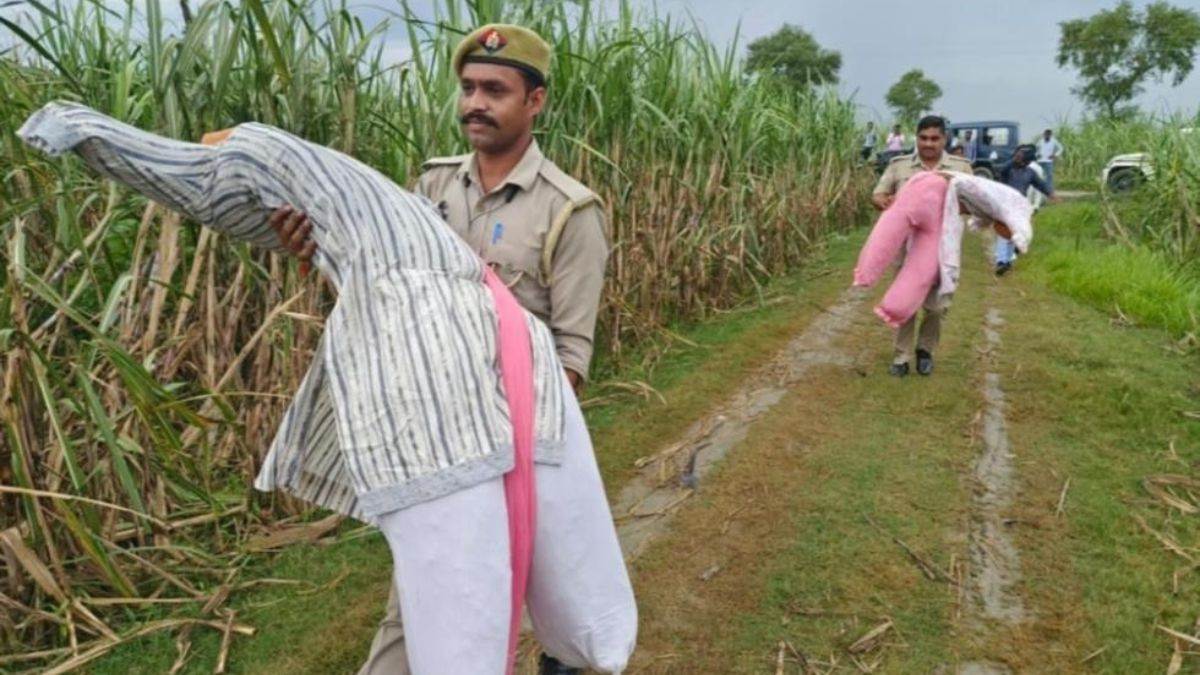 police did scene recreation of nighasan incident in lakhimpur