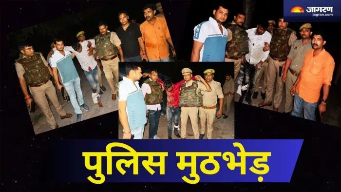 मुठभेड़ में अंतरराज्यीय पंखिया गैंग के तीन लुटेरों को लगी गोली। -जागरण