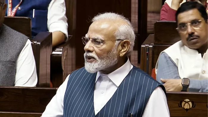 राज्यसभा में प्रधानमंत्री नरेन्द्र मोदी (फाइल फोटो)