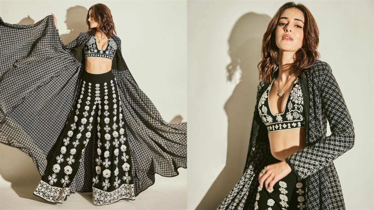 diwali 2022 ananya panday shares bold photoshoot pics in a black dress as she took part in manish malhotra diwali party with aditya roy kapur watch viral photos