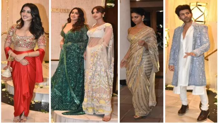manish malhotra diwali bash, katrina kaif, vicky kaushal, aishwarya rai, malaika arora, sara ali khan