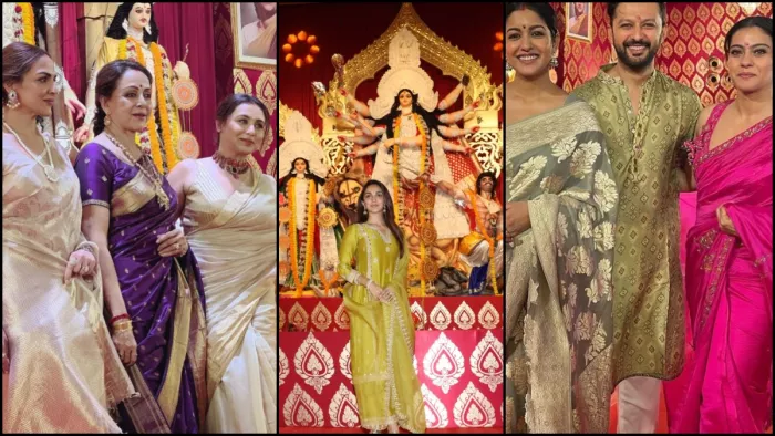 दुर्गा पूजा में पहुंचीं बॉलीवुड की ये अभिनेत्रियां (फोटो क्रेडिट- इंस्टाग्राम)