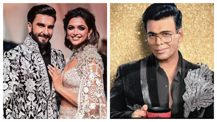 File Photo of Ranveer Singh, Deepika Padukone and Karan Johar