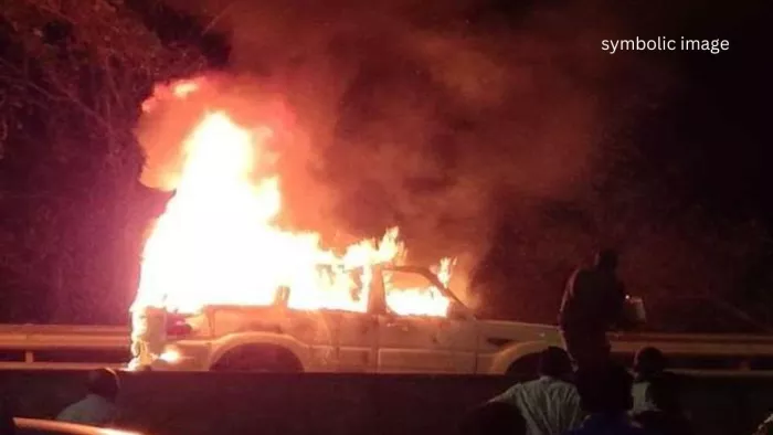 Siwan Road Accident: बिहार के सिवान में स्कार्पियो में आग से जिंदा जले सवार लोग। प्रतीकात्मक तस्वीर