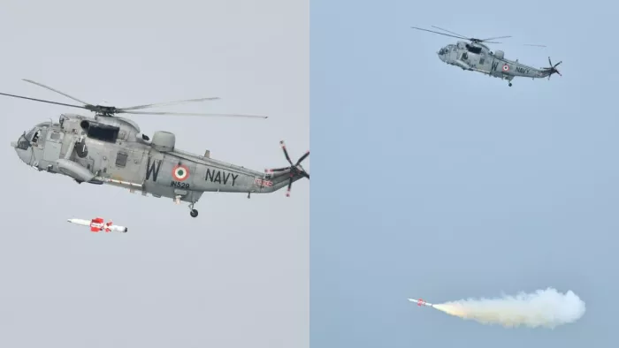 नौसेना ने डीआरडीओ के सहयोग से स्वदेशी एंटी शिप मिसाइल का किया सफल परीक्षण