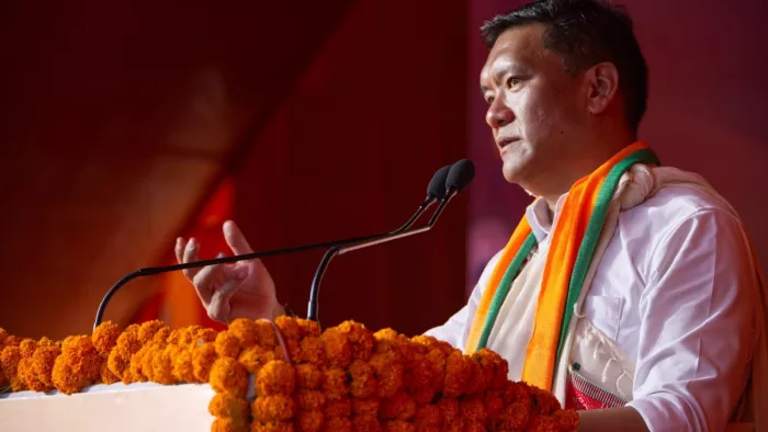 सीएम पेमा खांडू ने भाजपा को सबसे साफ-सुथरी पार्टी बताया (फोटो एक्स)