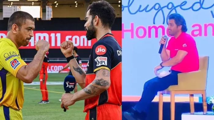 MS Dhoni से RCB के फैन ने की खास रिक्वेस्ट, माही ने दिया ये जवाब
