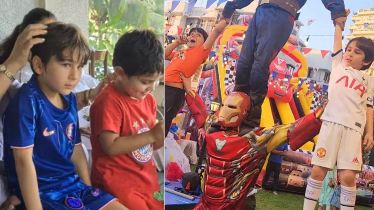 saif ali khan and kareena kapoor son taimur birthday he was lifted with hand viral video makes fans worried if he got hurt