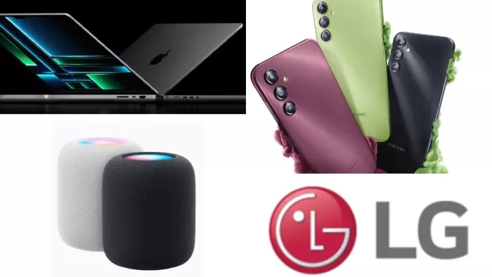 Tech Weekly Report Photo credit- apple, samsung, LG,