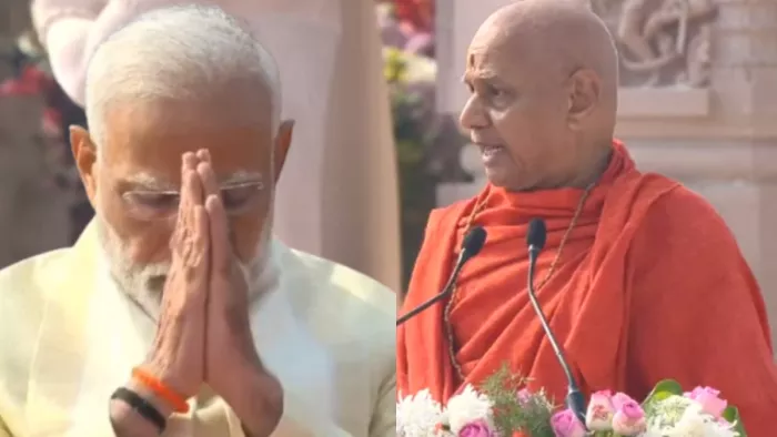 Ram Mandir: अयोध्या में स्वामी गोविंद देव गिरि का सवाल सुनकर भावुक हुए PM Modi