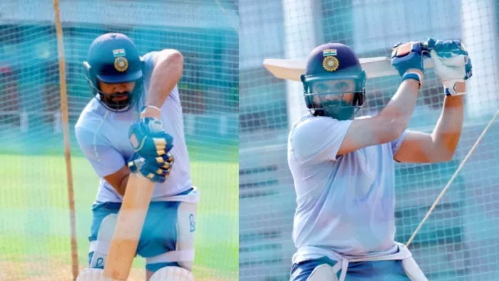 Rohit Sharma: रोहित शर्मा ने नेट्स में जमकर बहाया पसीना फोटो क्रेडिट- मुंबई इंडियंस एक्स