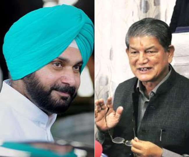 नवजोत सिंह सिद्धू एवं हरीश रावत की फाइल फोटो।