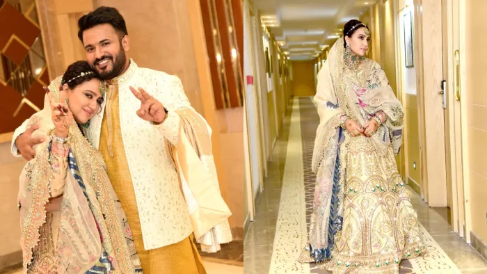 Swara Bhaskar, Pakistani designer lehenga, Swara Bhaskar Valima, Swara Bhaskar Valima outfit, Swara Bhaskar Wedding