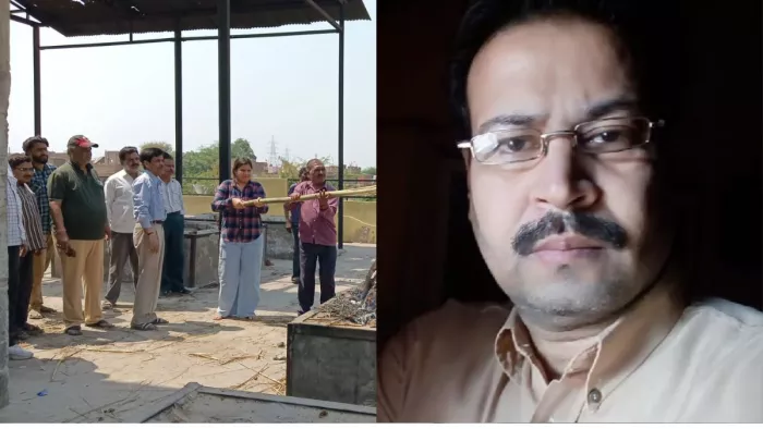 Firozabad News: पिता को मुखाग्नि देती बेटी, स्वर्णकार का फाइल फोटो।