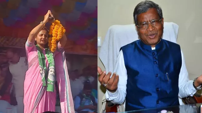 कल्पना मुर्मू और बाबूलाल मरांडी की फाइल फोटो।