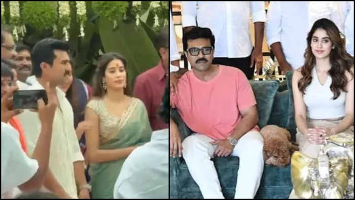 राम चरण ने जाह्नवी कपूर के साथ शेयर की तस्वीर। फोटो क्रेडिट- इंस्टाग्राम