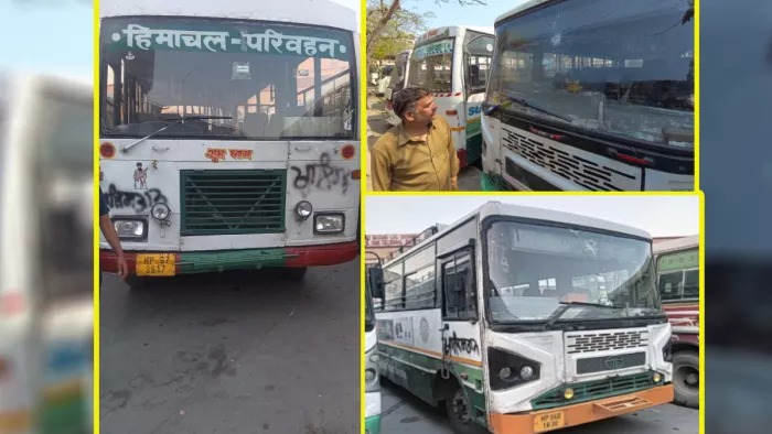 अमृतसर के बस स्टैंड में हिमाचल की बस पर हुआ हमला