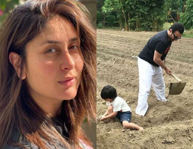 Kareena Kapoor Khan, Taimur Ali Khan, Saif Ali Khan. Photo- Instagram
