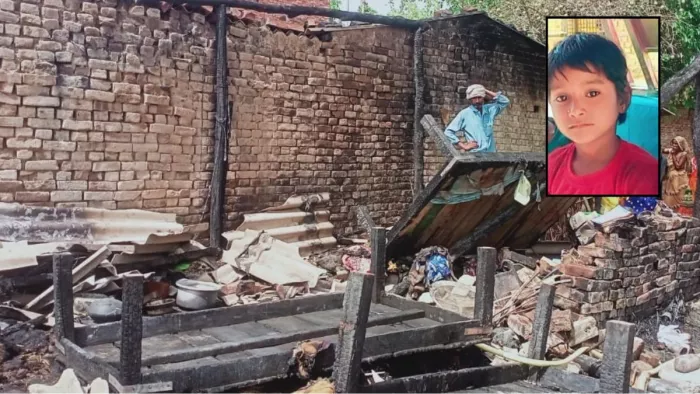 आजमगढ़ में झोपड़ी में लगी आग, सो रही बालिका जिंदा जली