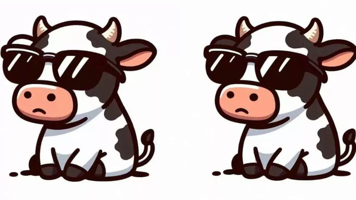 Optical Illusion: क्या आपको भी इन दोनों गाय में छिपे तीन अंतर पहचान सकते हैं?