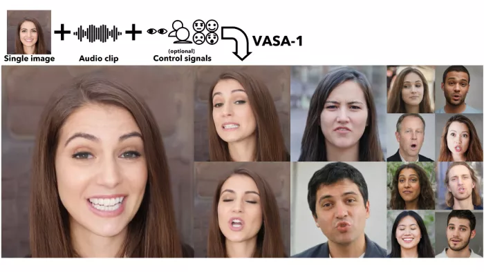 माइक्रोसॉफ्ट के एआई वीडियो टूल का नाम VASA-1 है।