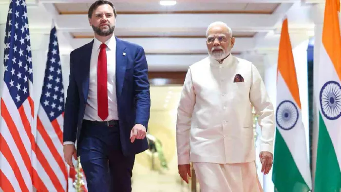अमेरिका के उपराष्ट्रपति जेडी वेंस के साथ प्रधानमंत्री नरेंद्र मोदी। फोटो- सोशल मीडिया