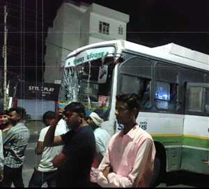 हरिद्वार-चंडीगढ़-केलंग बस शनिवार रात को दुर्घटनाग्रस्‍त हो गई।