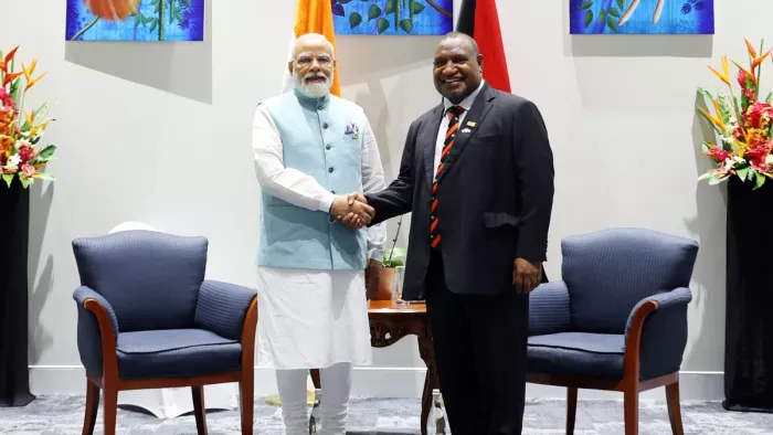 पापुआ न्यू गिनी के पीएम ने की PM मोदी की तारीफ (फोटो एएनआइ)