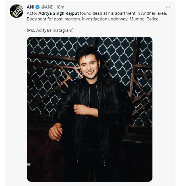 Aditya Singh Rajput Death: आदित्य सिंह राजपूत की मौत: बाथरूम में मिली ...