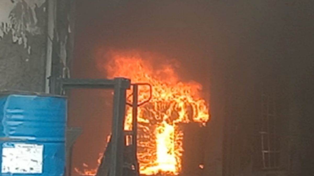 ncr factory fire in sonipat major blaze engulfs multiple industrial units
