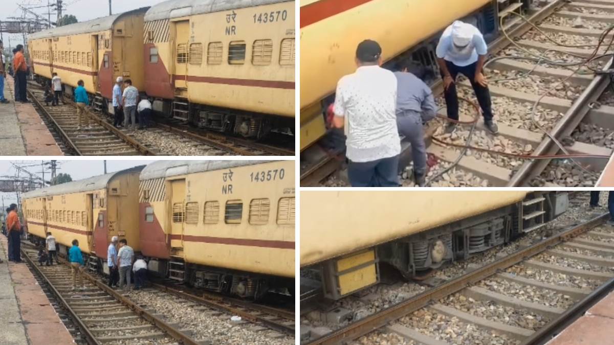 rail accident in haryana coaches of a train going for washing derailed shatabdi going to delhi cancelled
