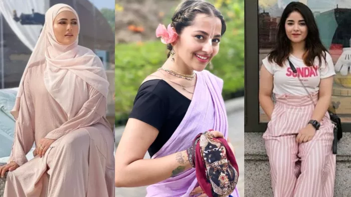Zaira Wasim and Sana Khan now Anupama's Nandini aka Anagha Bhosale left showbiz