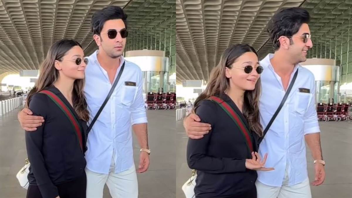 alia bhatt and ranbir kapoor spotted at the airport video fans funny comments on actor new look goes viral