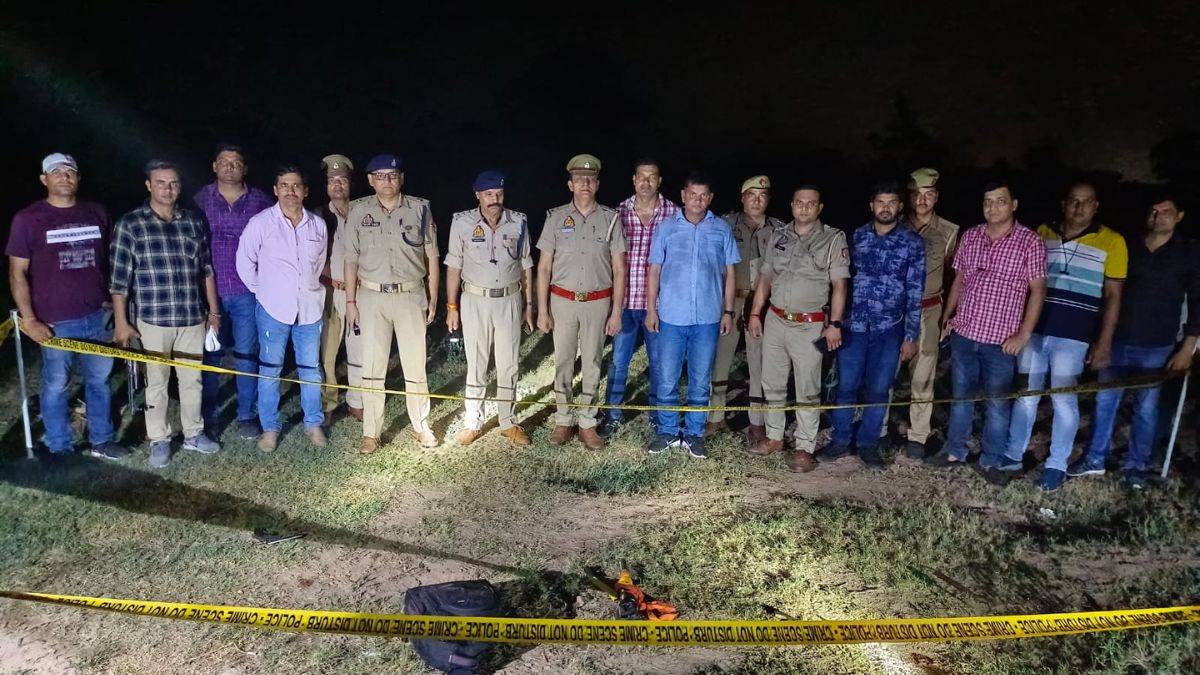 mathura news encounter between police and miscreants in mathura 4 shot in leg 7 members of pardi gang arrested