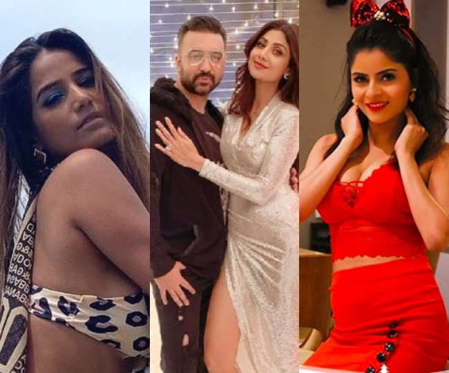 पूनम पांडे, शिल्पा शेट्टी और राज कुंद्रा, गहना वशिष्ठ, तस्वीर: @iPoonampandey/rajkundra9/gehana_vasisth